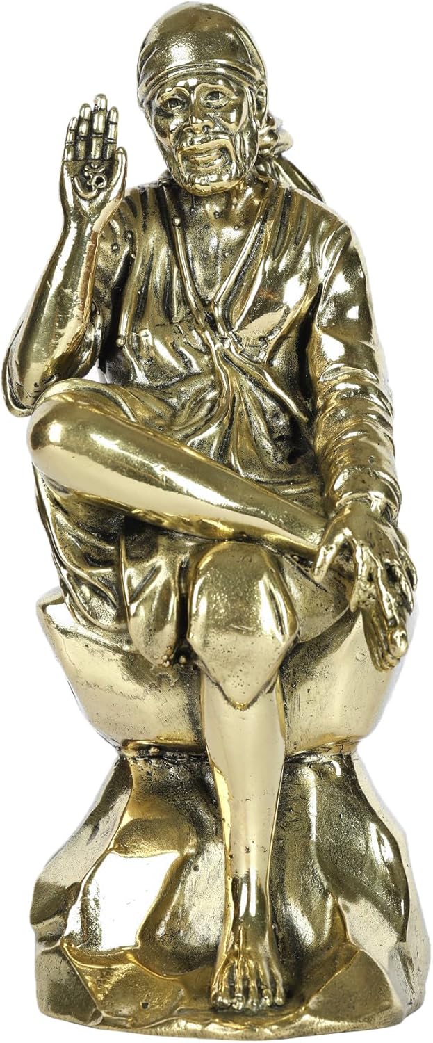 Superfine Sai Baba Brass Statue for Pooja Home Dcor