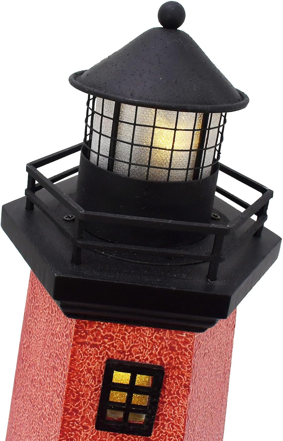 K KILIPES USB Powered Wooden Lighthouse Decor