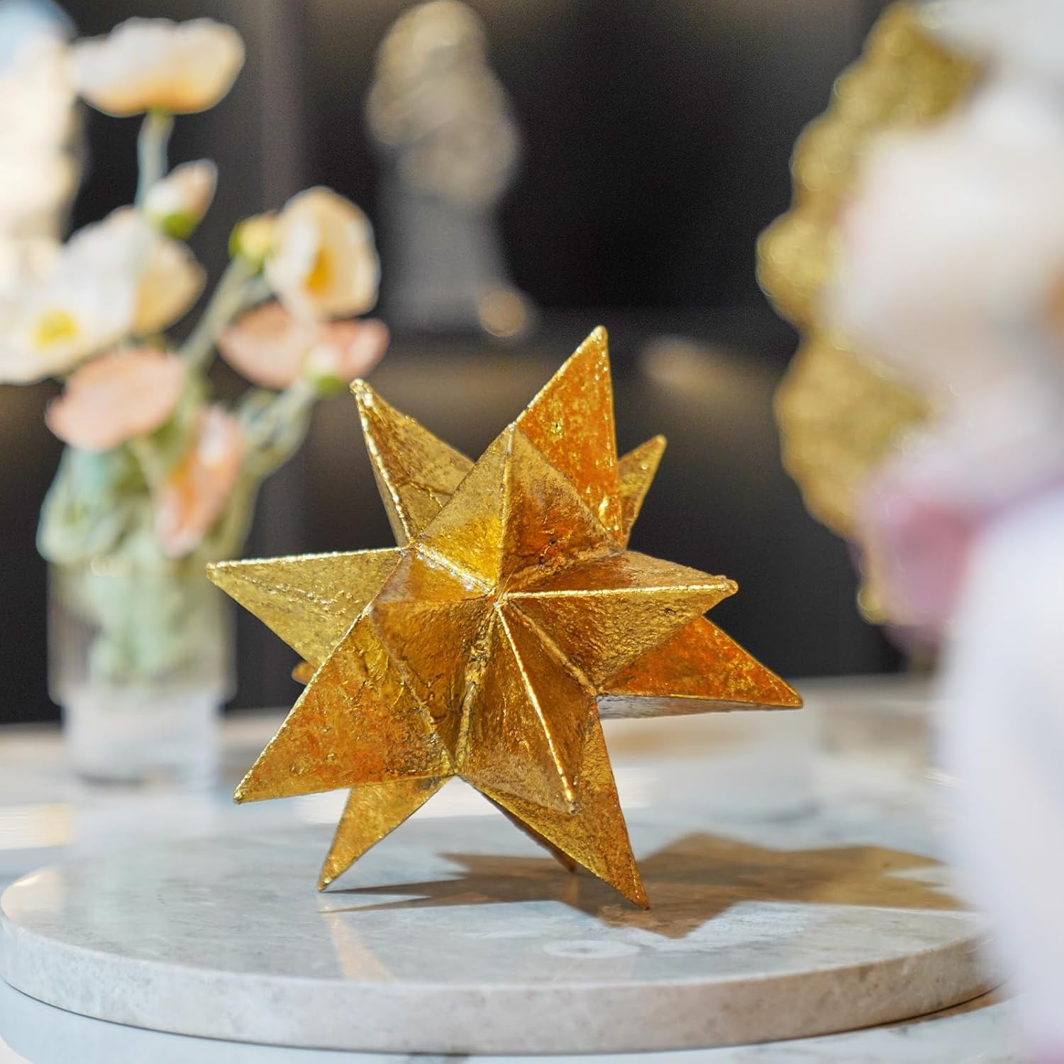 Braxio Resin Gold Multi-Angle Stars Sculpture 1