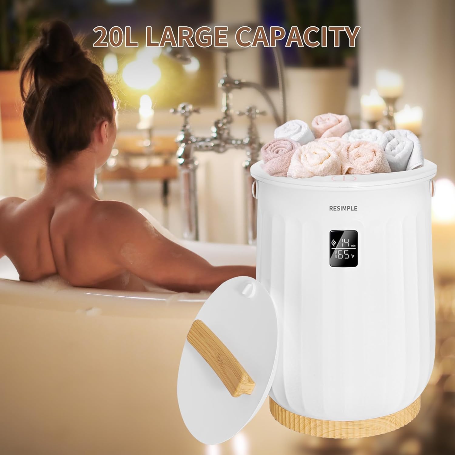 RESIMPLE Hot Towel Warmer with 5 Fragrance Discs