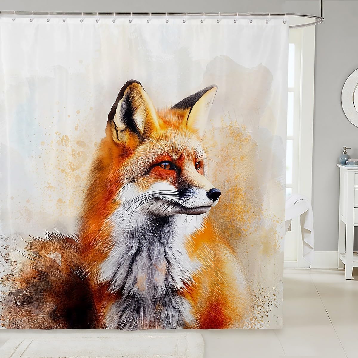 Feelyou Wild Fox Shower Curtain Set 72x72