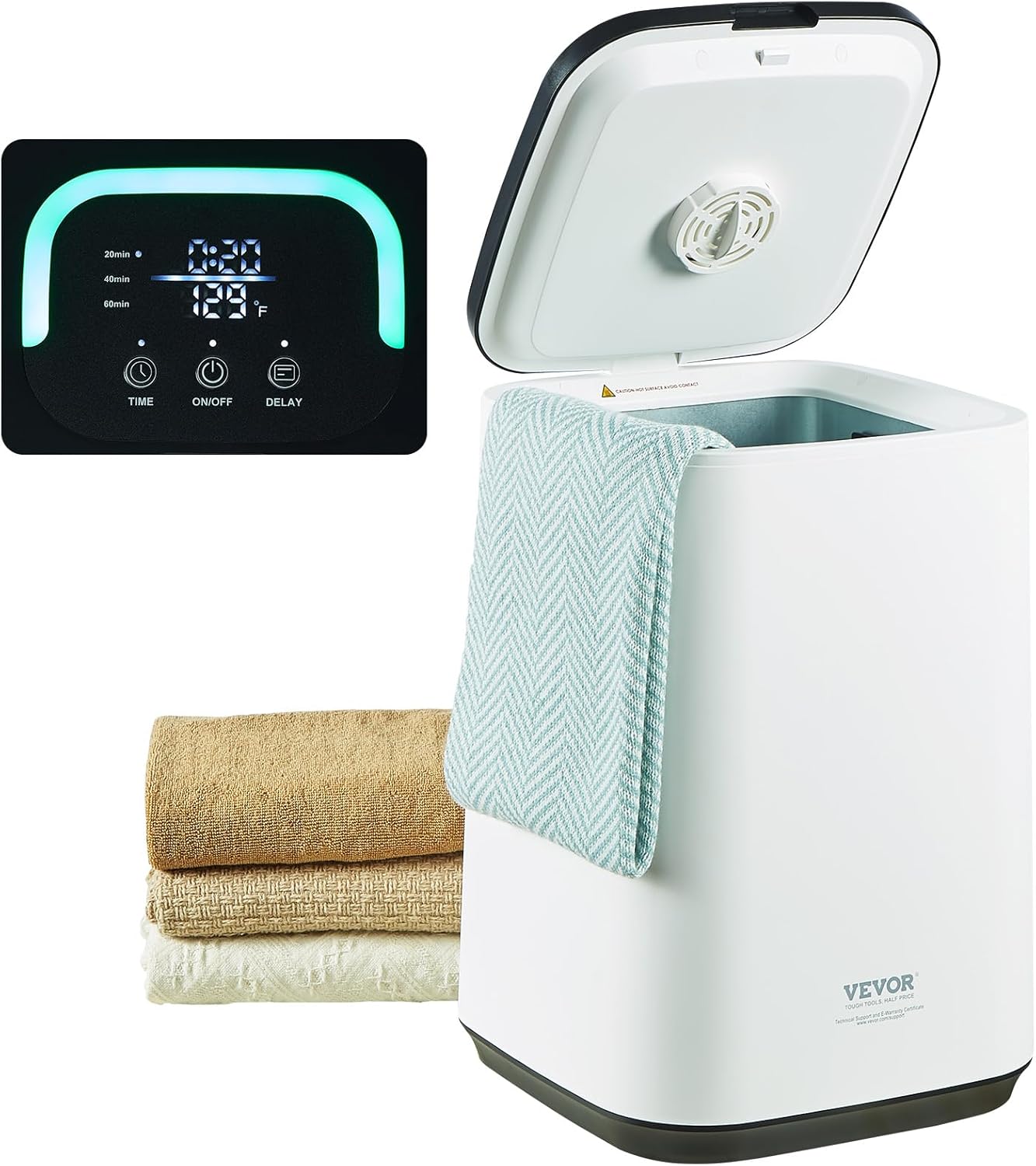 VEVOR Towel Warmer 20L with 24h Delay and Auto Shut Off