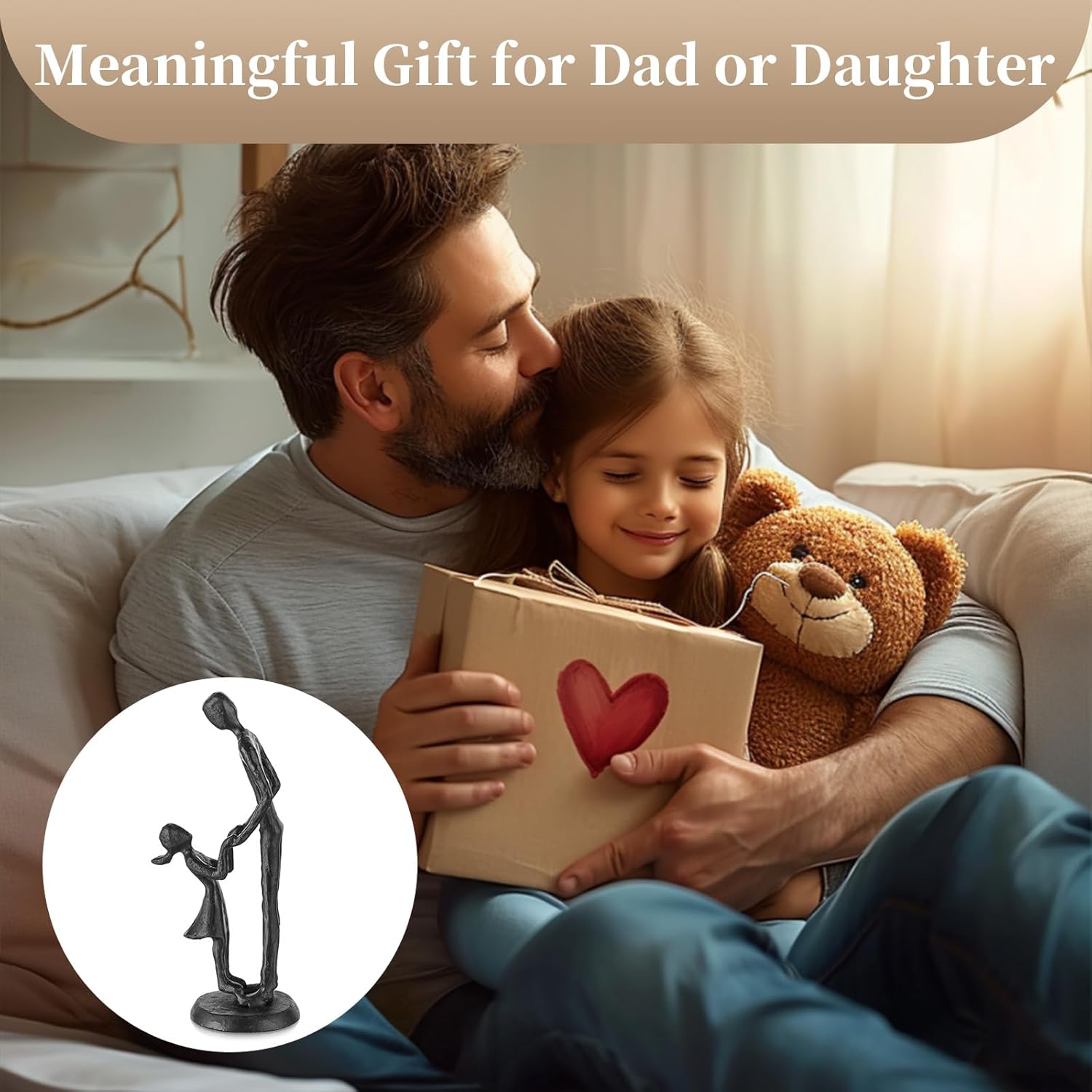 Sziqiqi Dad and Daughter Love Statues