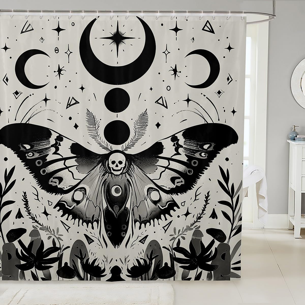 Feelyou Sun and Moon Bath Curtain Set for Kids