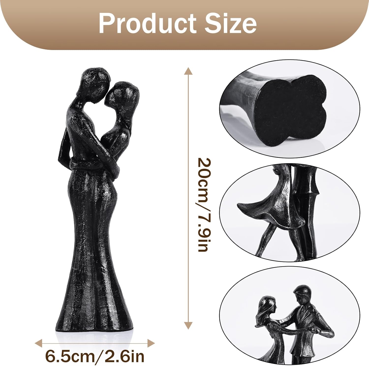 DOVDOV Romantic Couple Sculpture for Home Decor