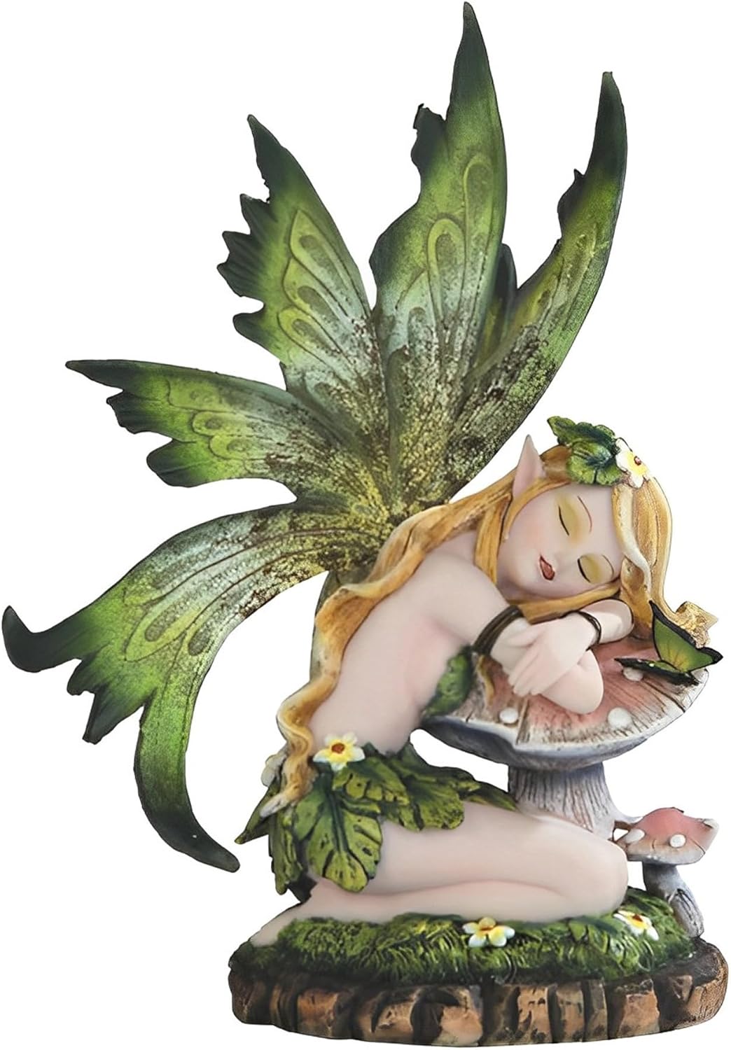 ICE ARMOR 6 H Green Butterfly Forest Fairy Statue