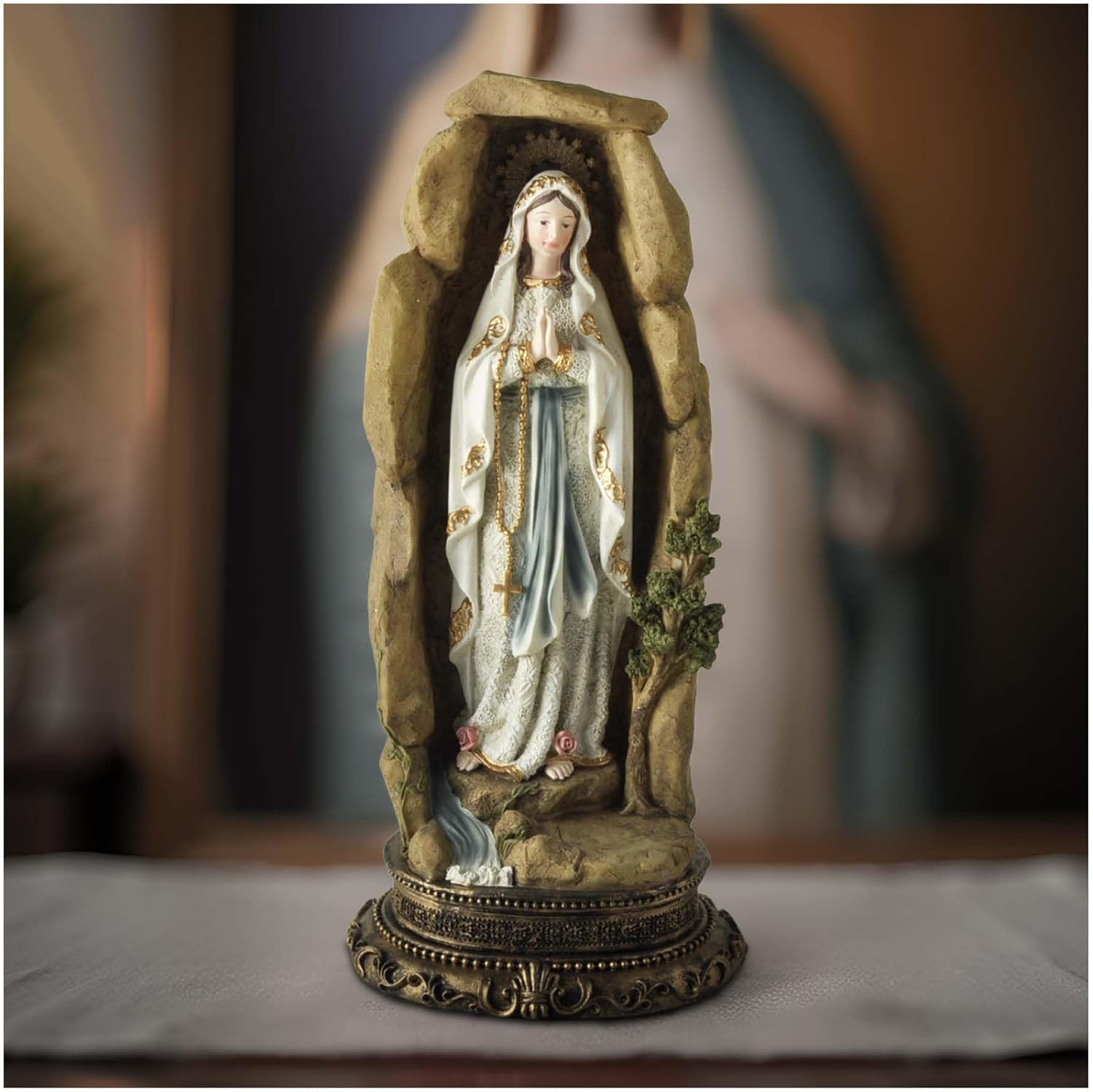 PlentifulHome Bleesed Virgin Mary Statue 125 Inch