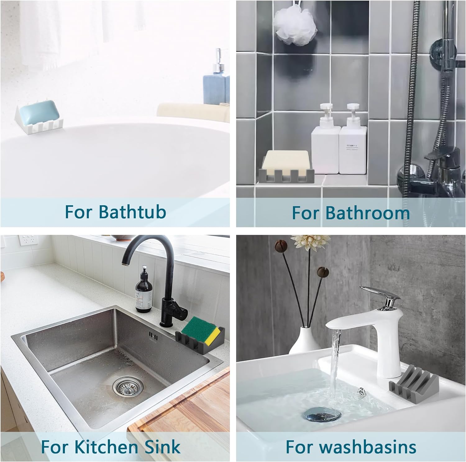 Coipdfty Soap Dishes with Suction and Drainage