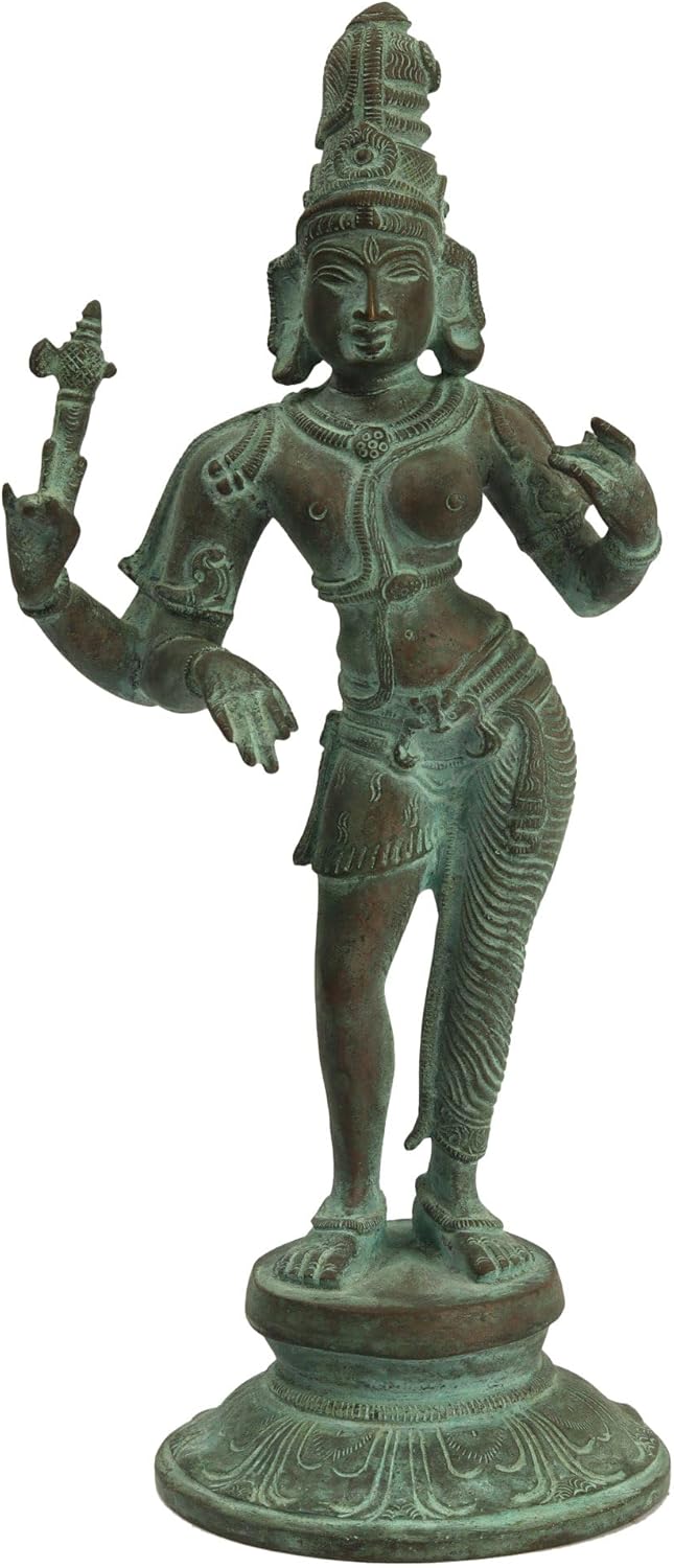 Brass Ardhanarishvara Statue 11 Inch Divine Unity