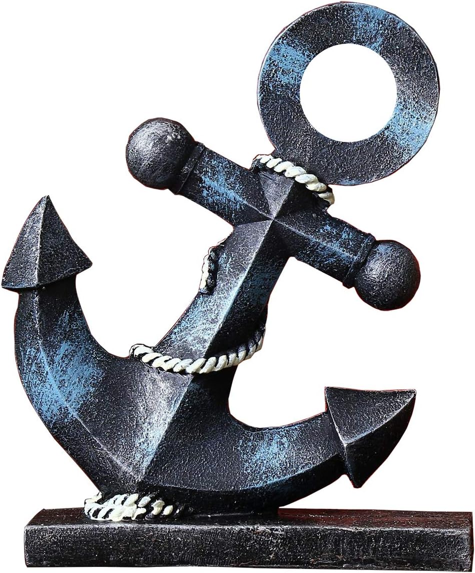 JTSTAN Nautical Anchor Sculpture Decor Statue