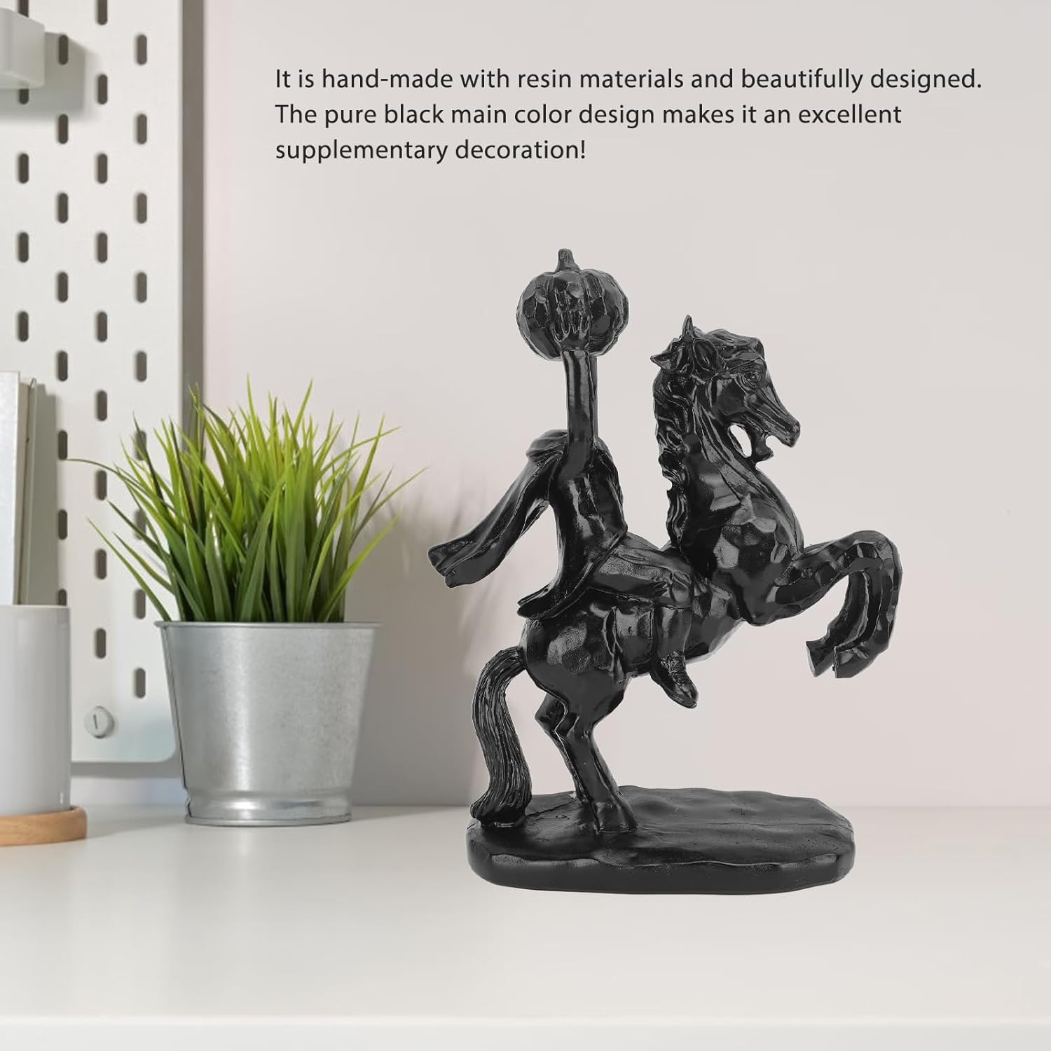 Fdit 22cm Headless Horseman Halloween Statue