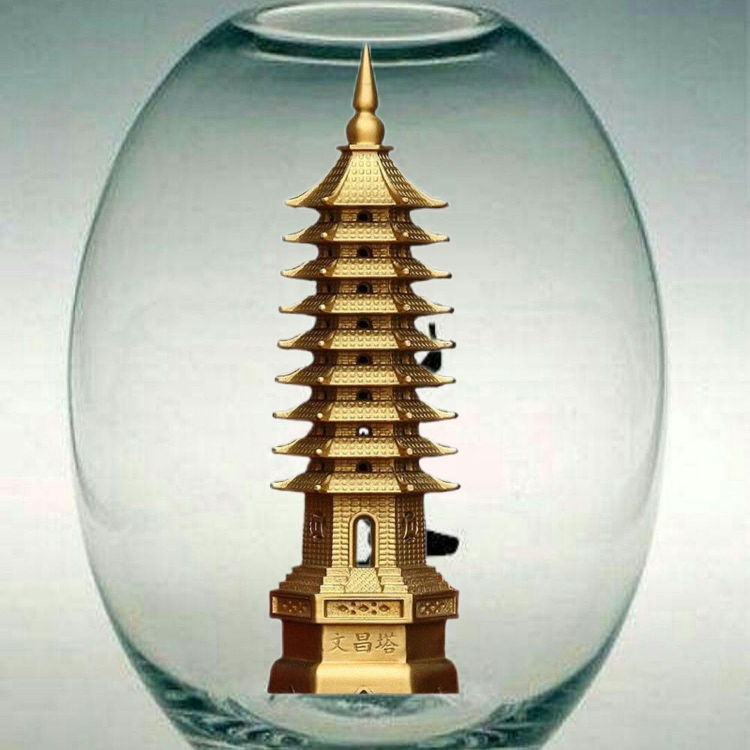 Golden Wen Chang Pagoda Tower Statue Career Fame 13 Layer