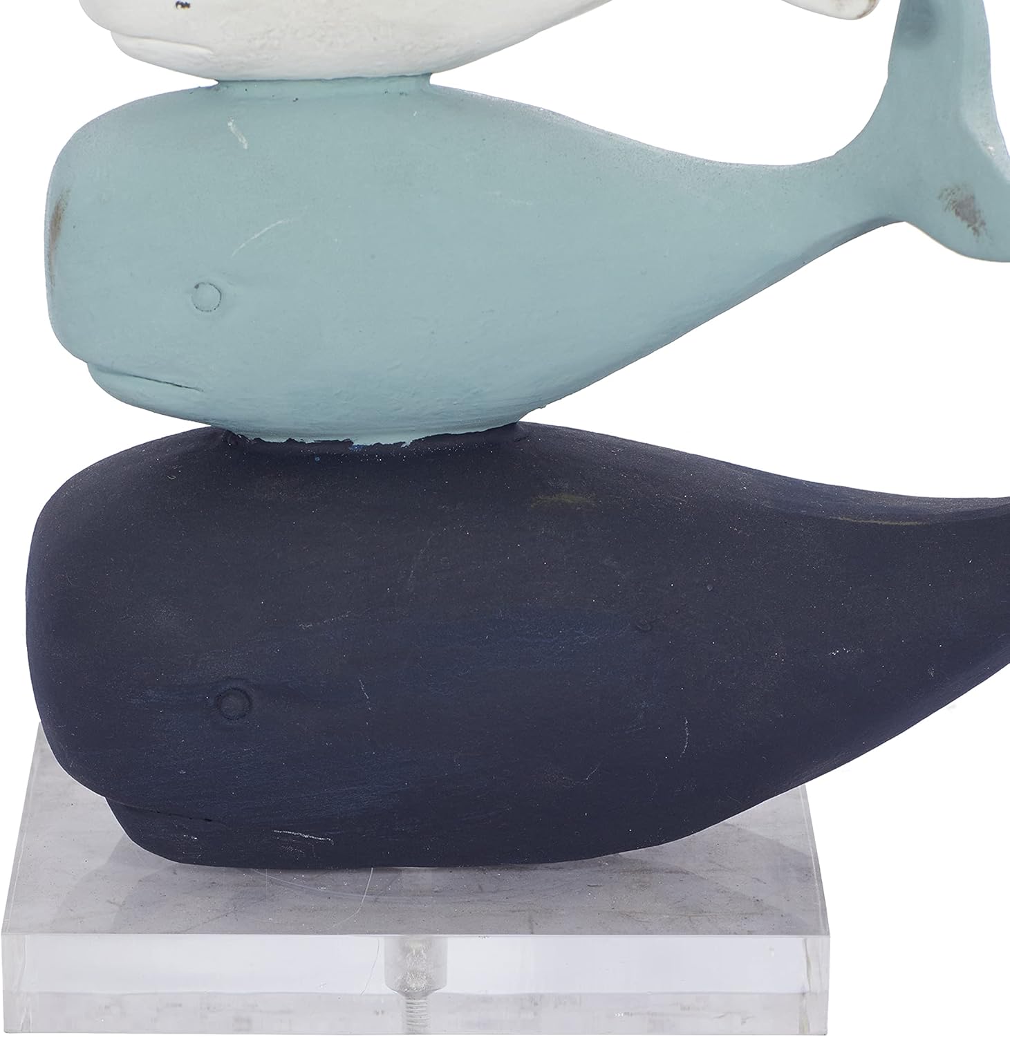 Deco 79 Polystone Whale Home Decor Statue with Acrylic Base