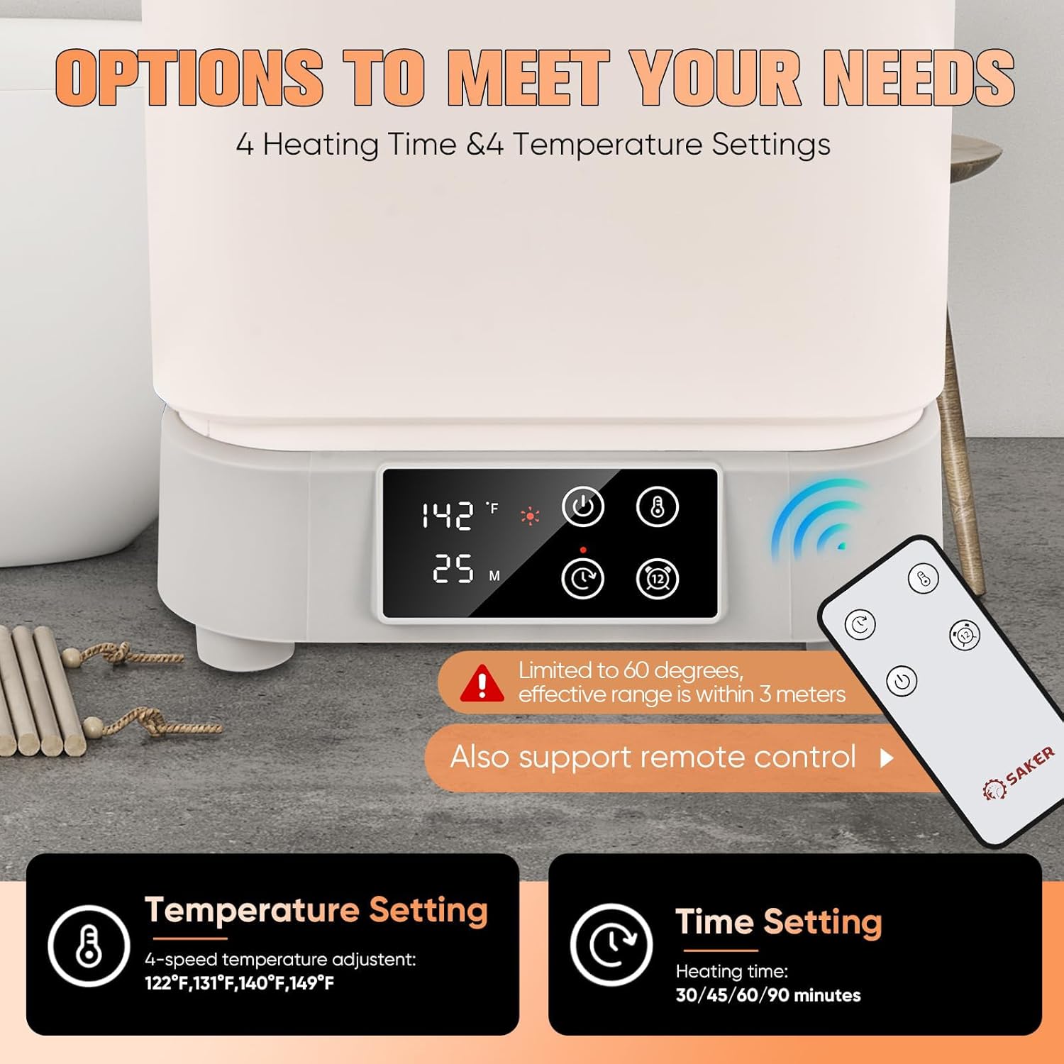 Saker 30L Hot Towel Warmer with 4 Temperature Settings 1