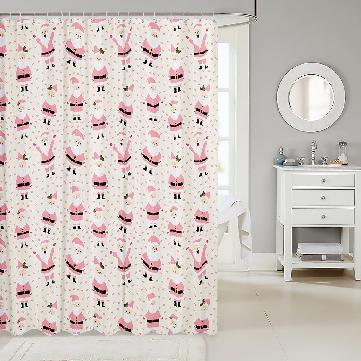 Feelyou Santa Claus Shower Curtain Set 72x78
