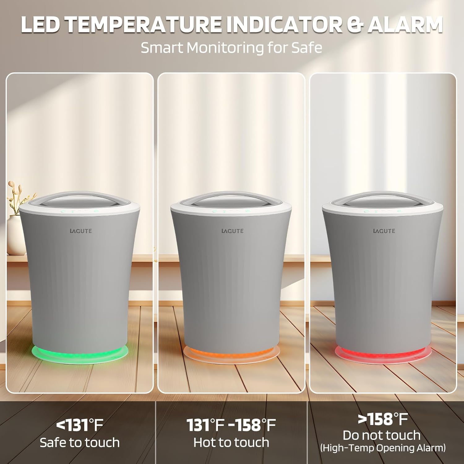Lagute iSnug Towel Warmer with 3-Level Timer and RGB Light