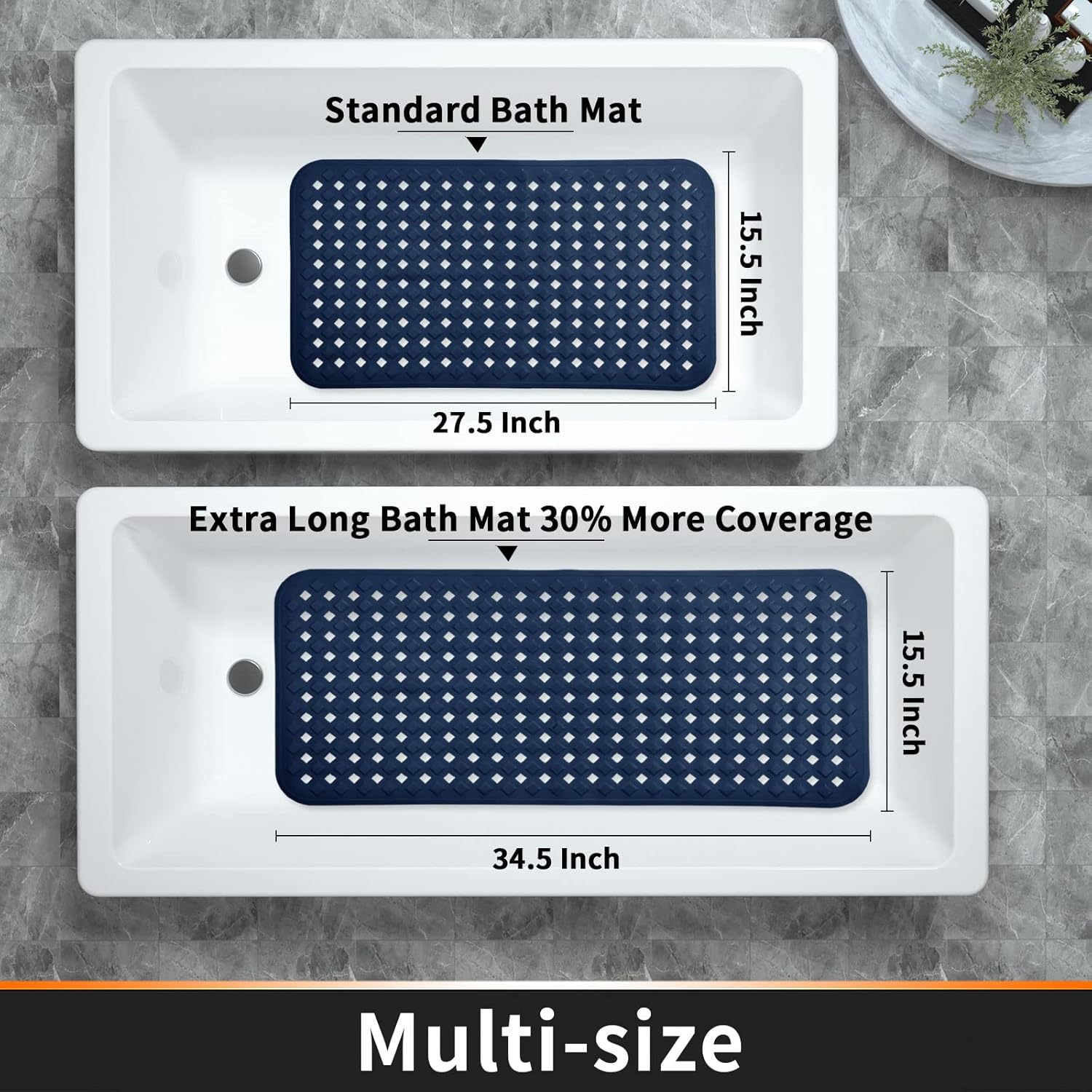 Yimobra Non Slip Bathtub Mat with Suction Cups