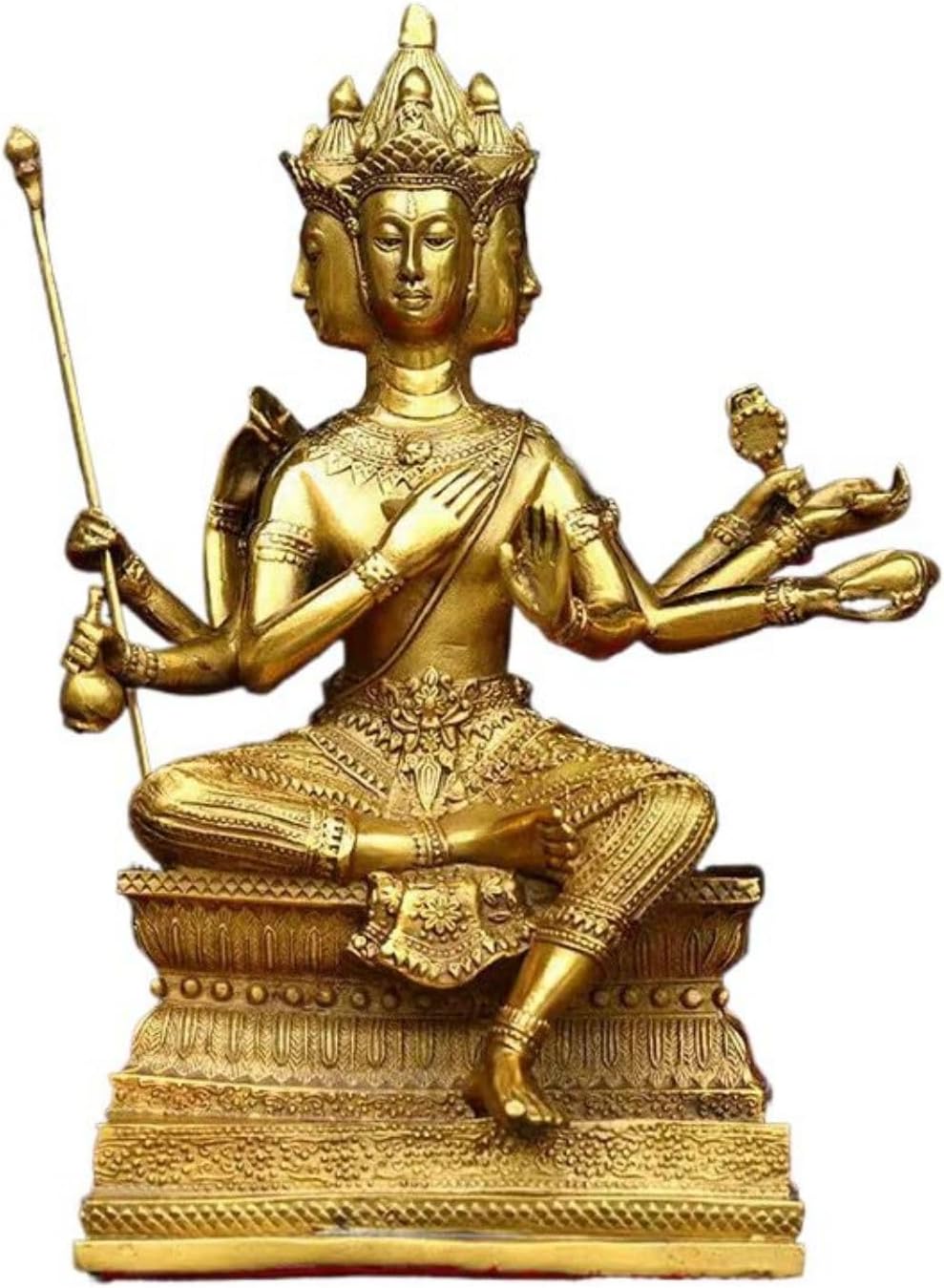 Ecqizer 4-Faced Buddha Statue for Home and Feng Shui