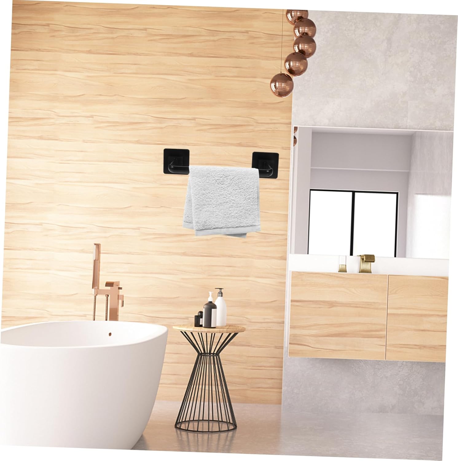 SOPOTUTU Wall Mounted Towel Rack - Self Adhesive Space Saving No Drilling Required