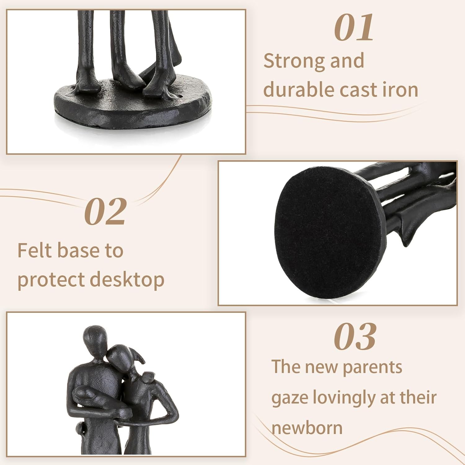 Sziqiqi New Parents Gift Figurine Set