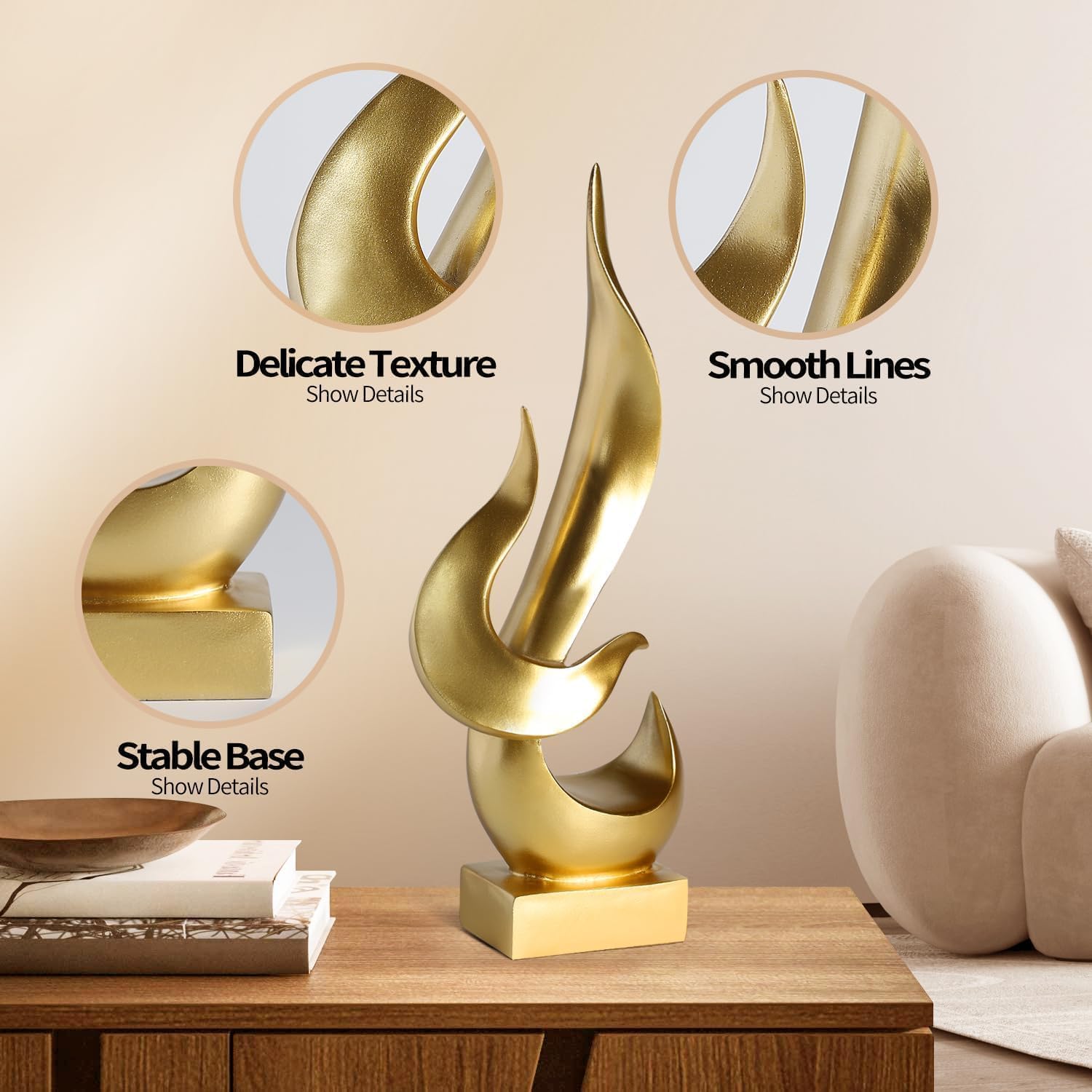 Magicsculp Gold Fire Sculpture with Gift Box 1