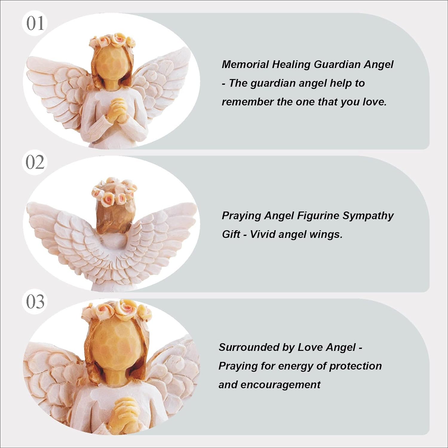 Praying Angel Figurine - Sympathy Gift for Loved Ones