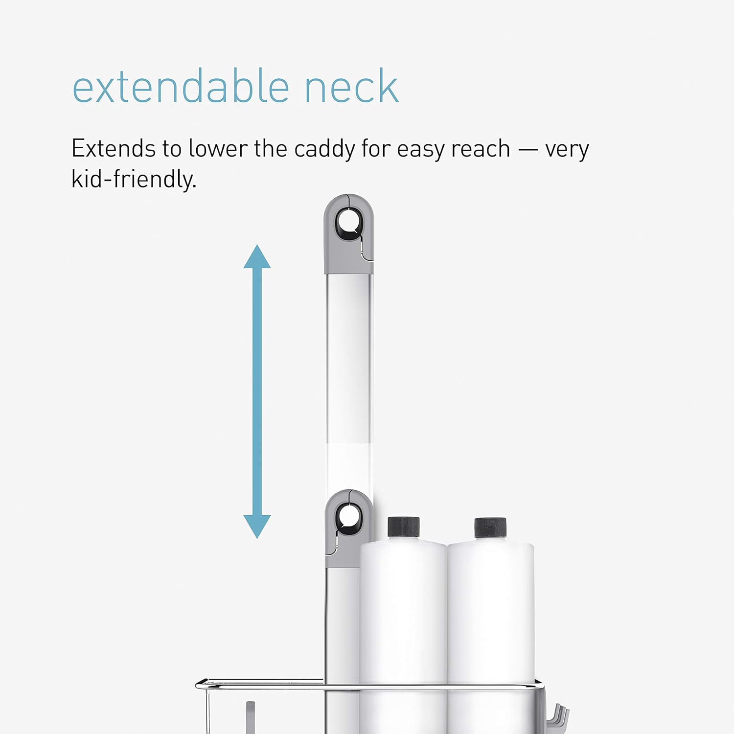 Simplehuman Adjustable Shower Caddy XL with Rust-Proof Design