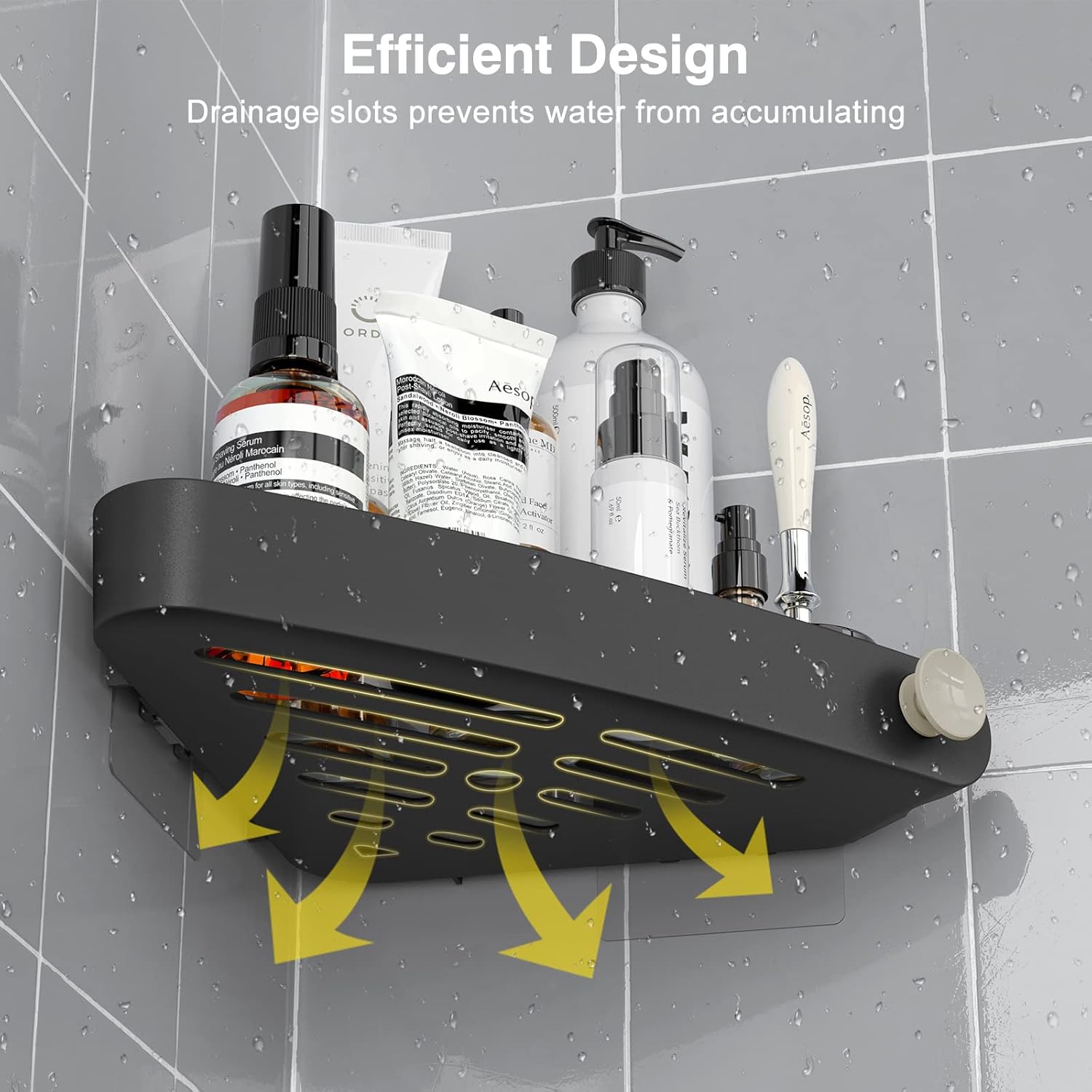 Sotfamily Shower Caddy Corner 4 Pack Black