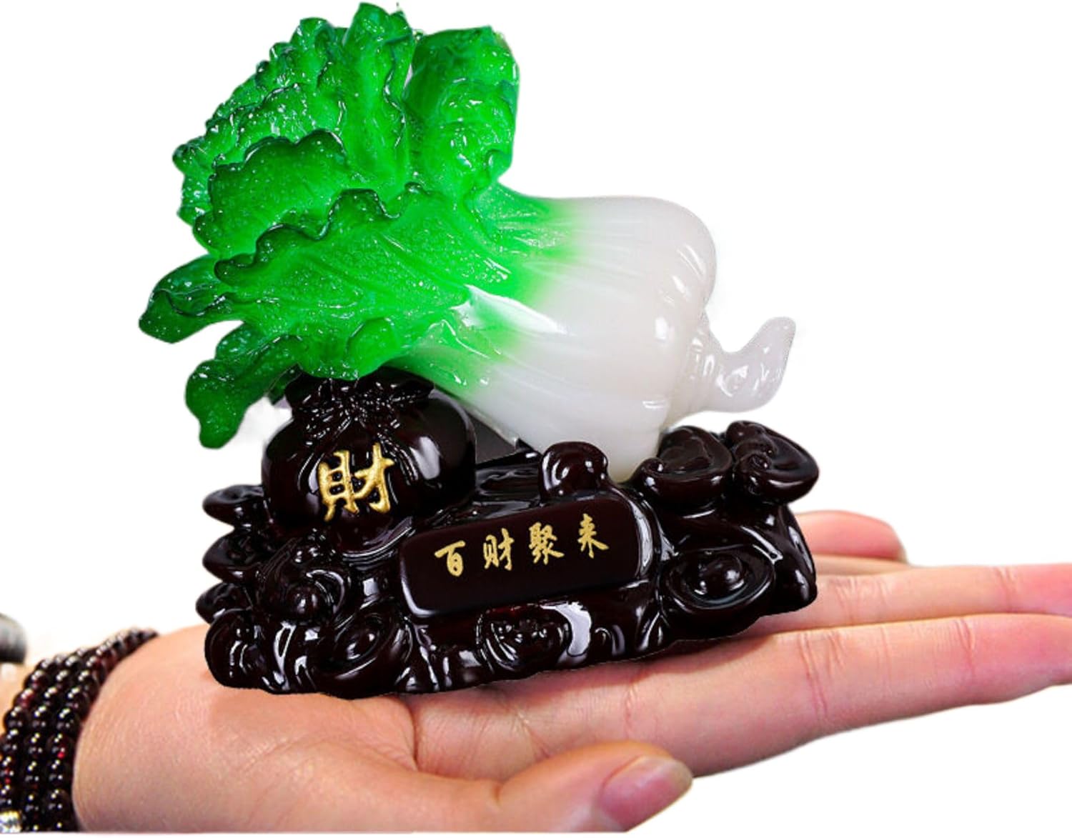 Feng Shui Wealth Statues - Jade Bao Cai Desktop Ornament