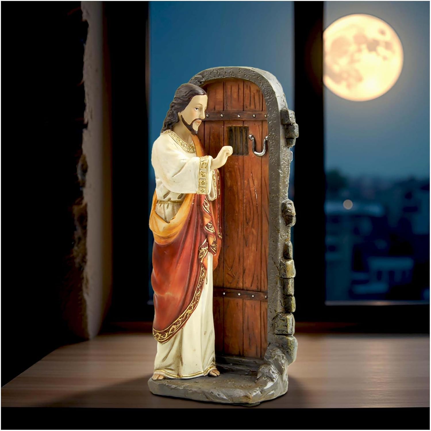 Adostob Cici Jimmy Jesus Knocking Statue 512 Inch