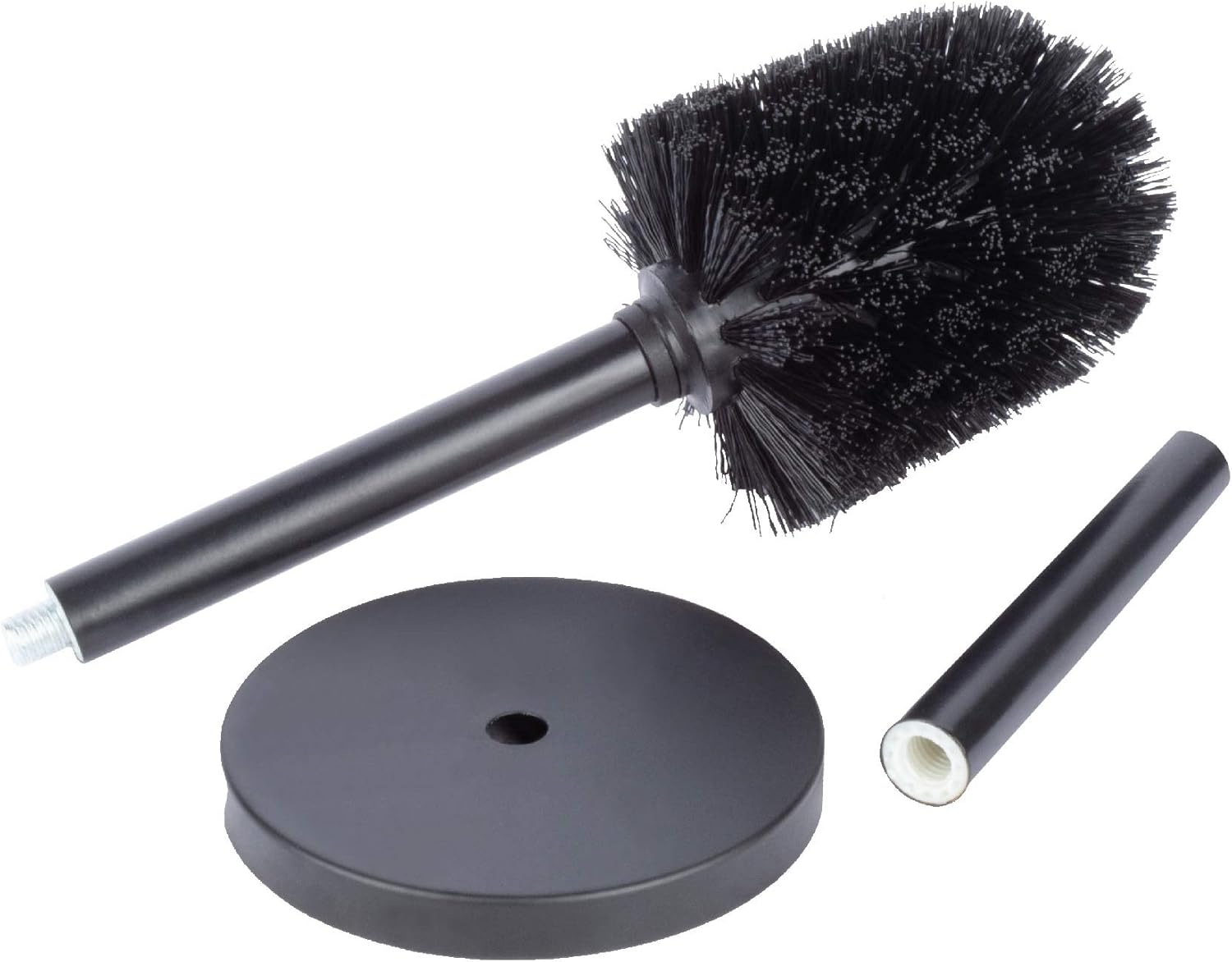 JS Jackson Supplies Sleek Toilet Brush Holder - Matte Black