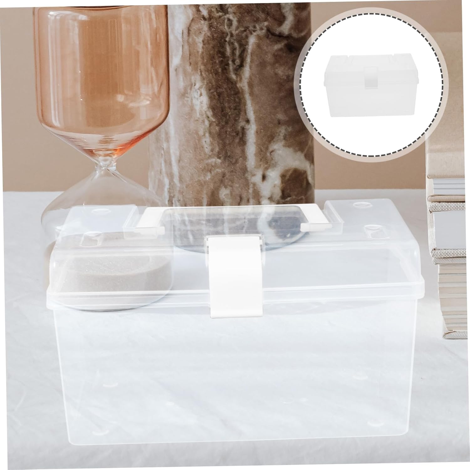 GRADENEVE Portable Medicine Cabinet with Buckle Closure