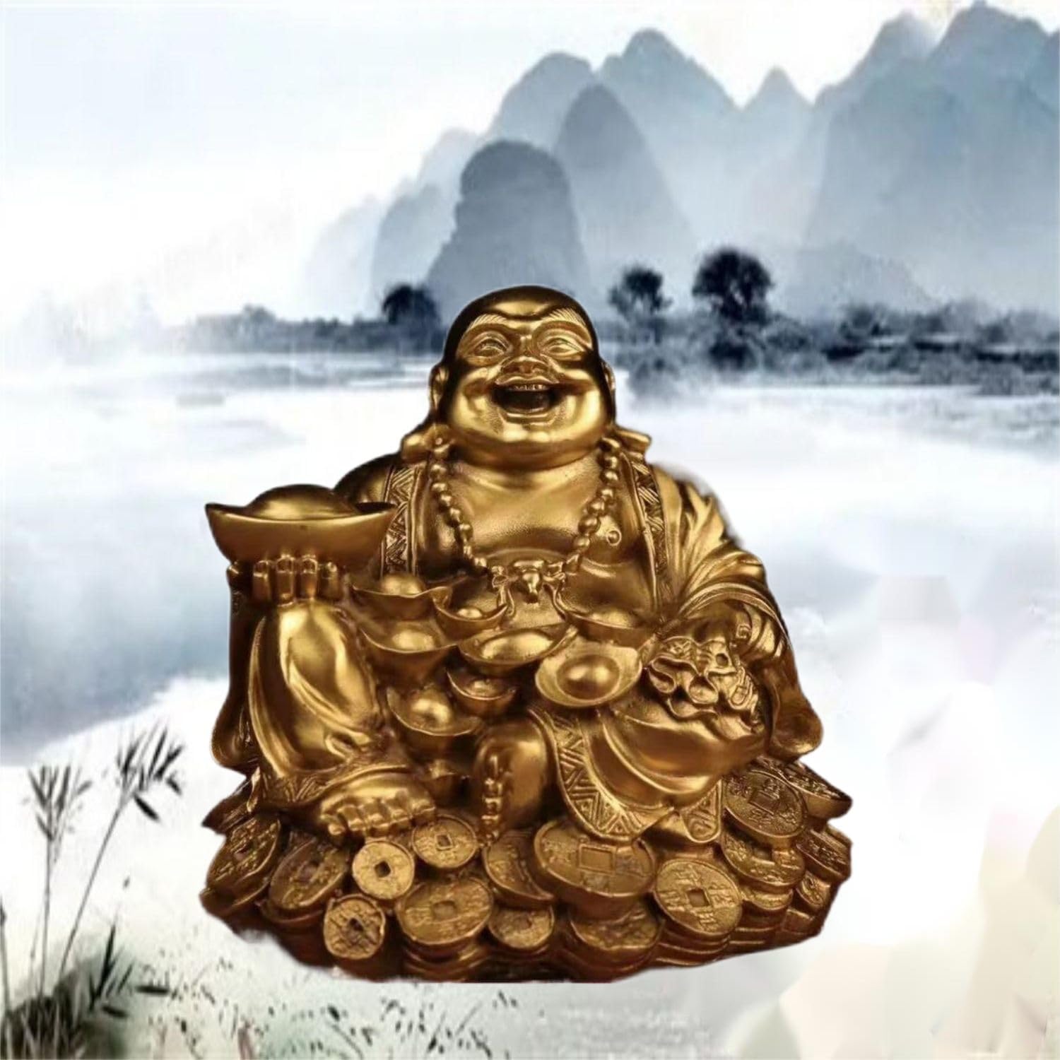 Ecqizer Feng Shui Buddha Statue Indoor Decor 1