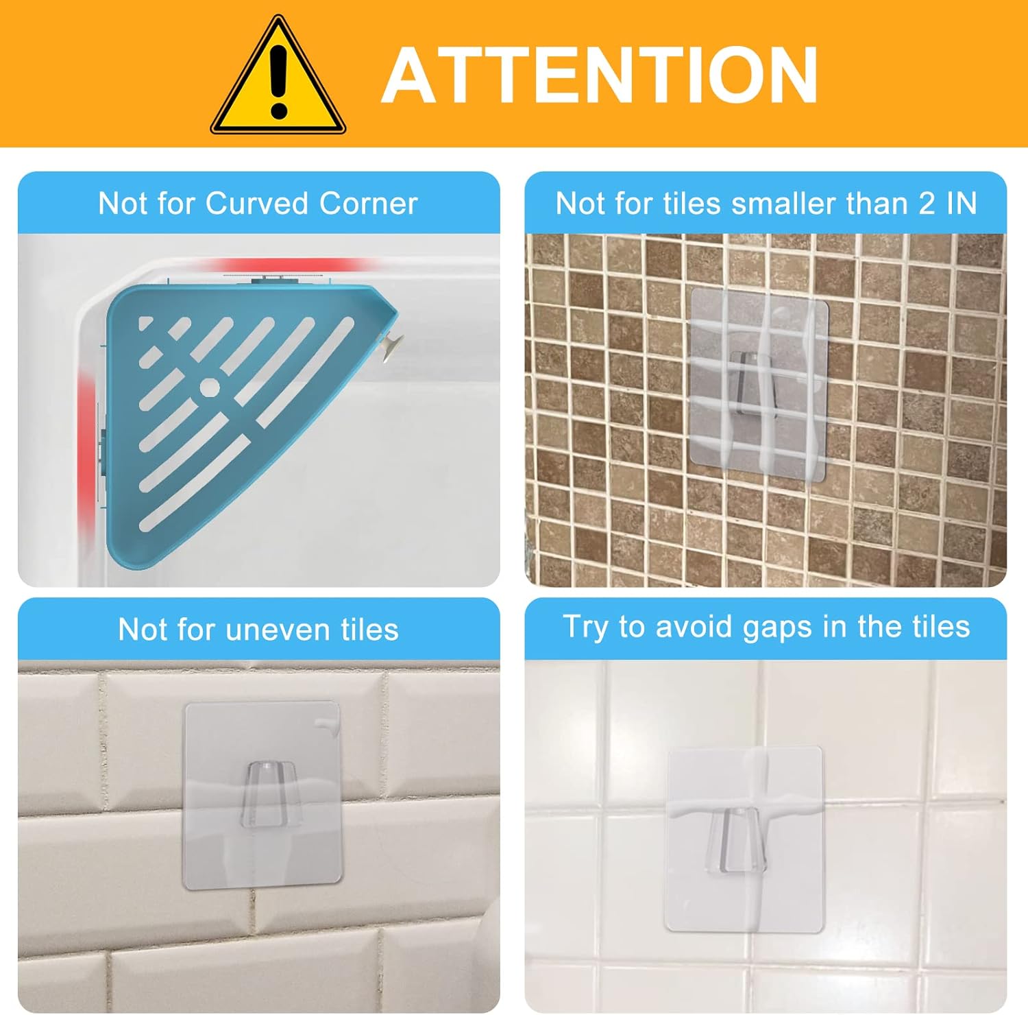 Sotfamily Shower Caddy Corner 4 Pack Black