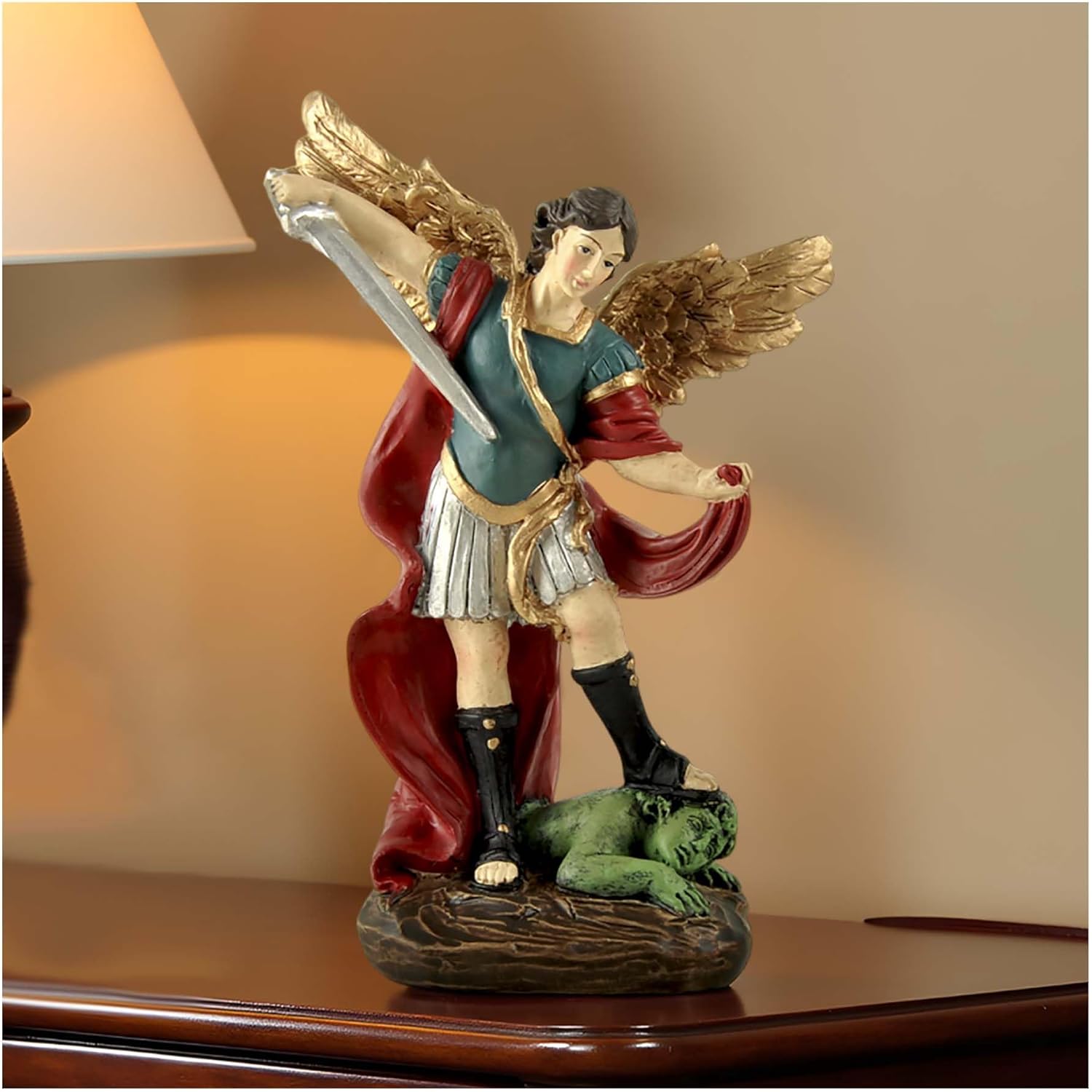 St Michael Archangel Statue 532 Hand-Painted Resin Figurine