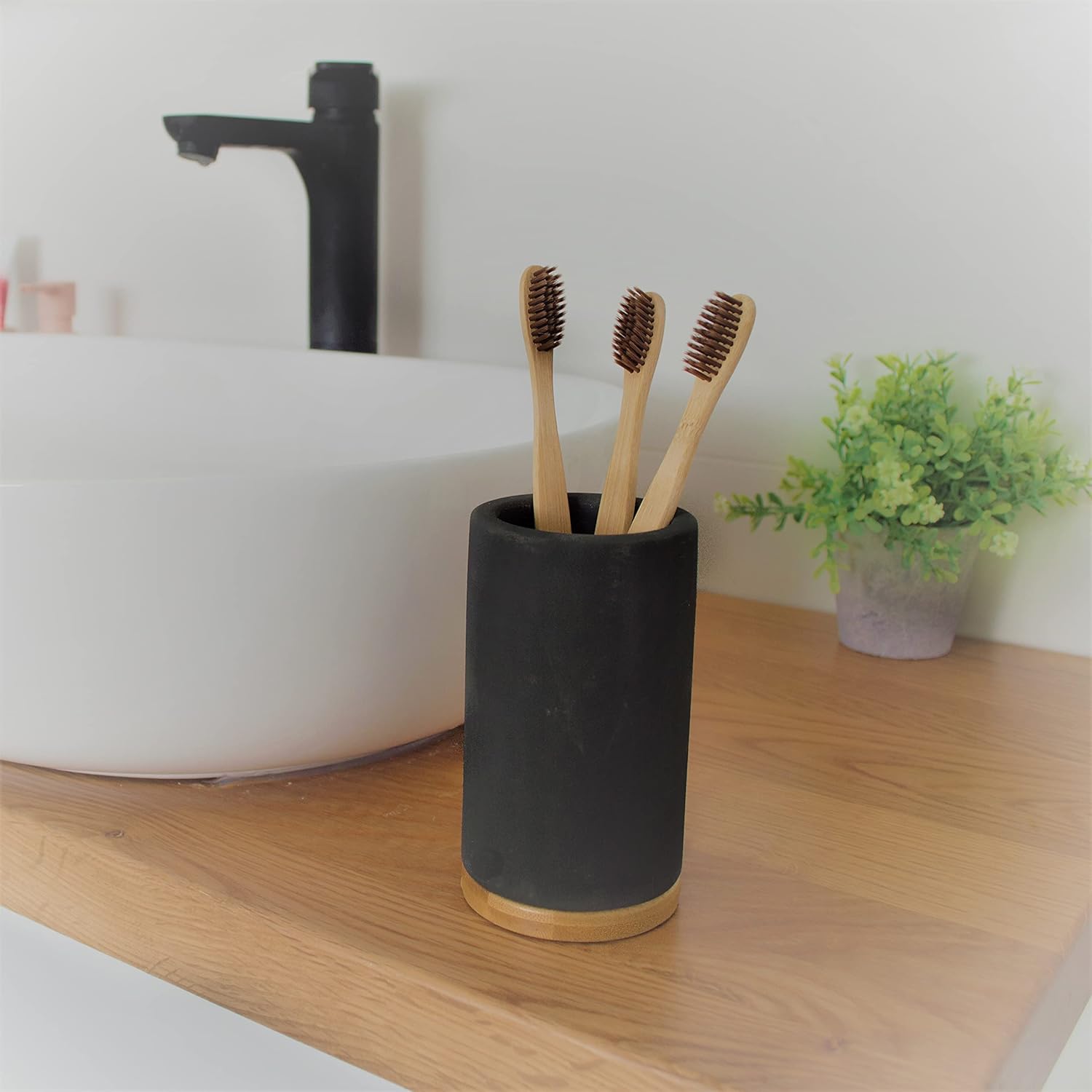 Matani Bamboo Toothbrush Holder - 360 Drain Dry ECO Friendly