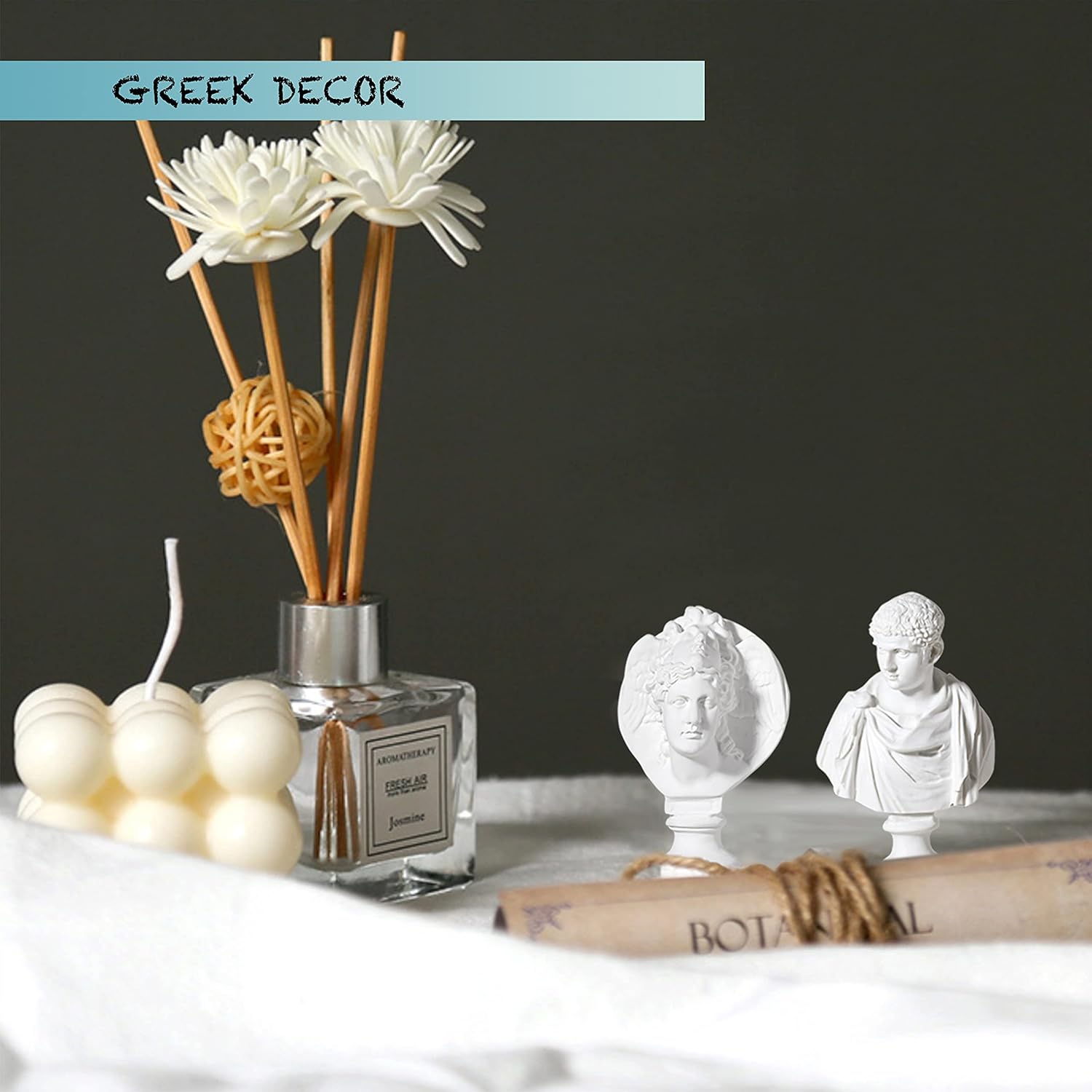 LAGOM HOUSE Greek Bust Statue and Sculptures Set of 10