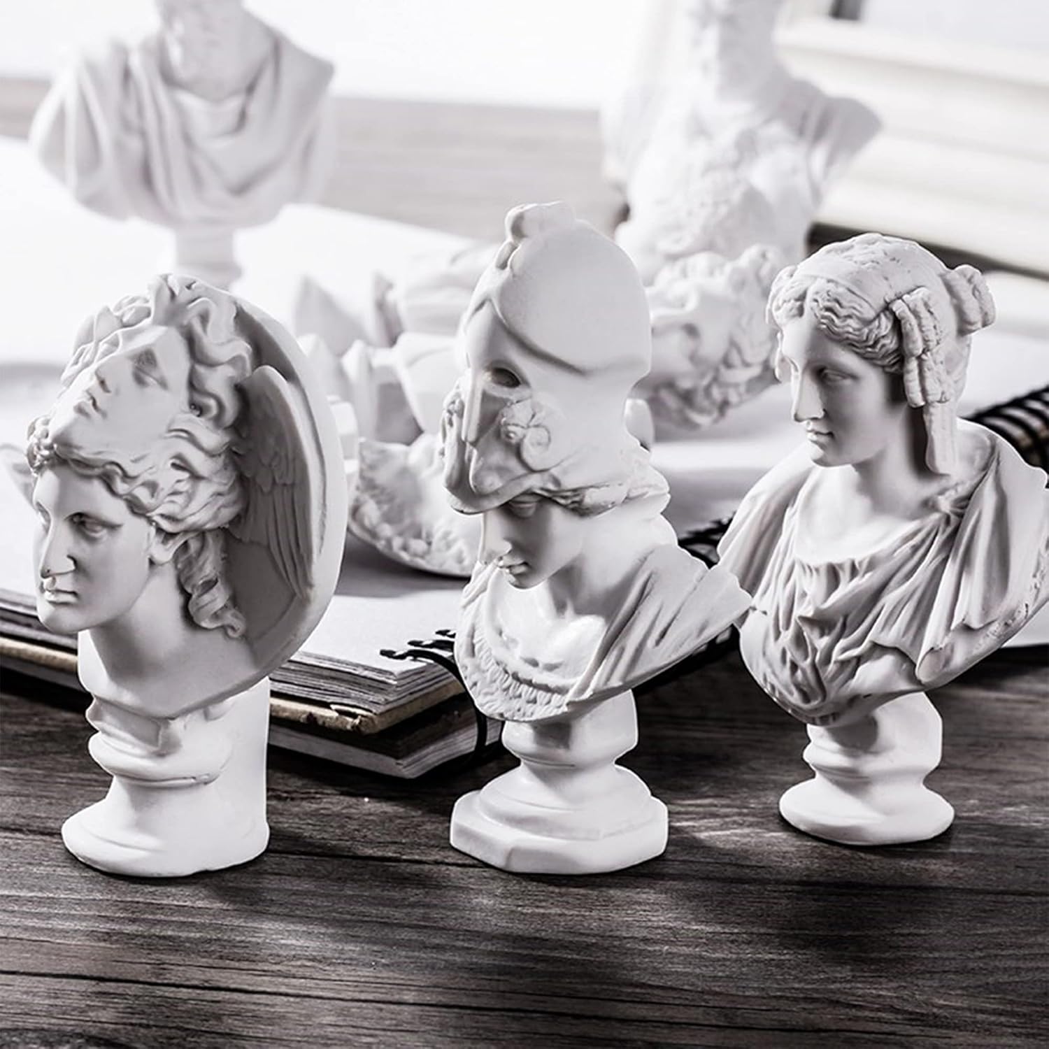 LAGOM HOUSE Greek Bust Statue and Sculptures Set of 10