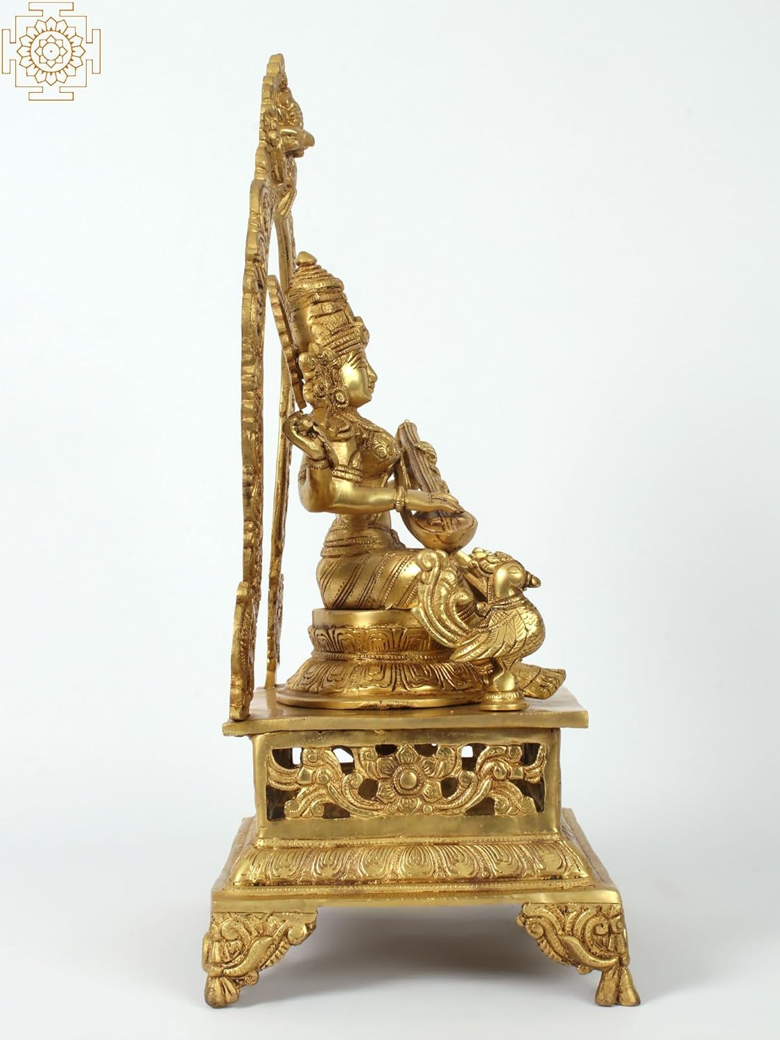 Brass Goddess Saraswati Statue with Veena 1