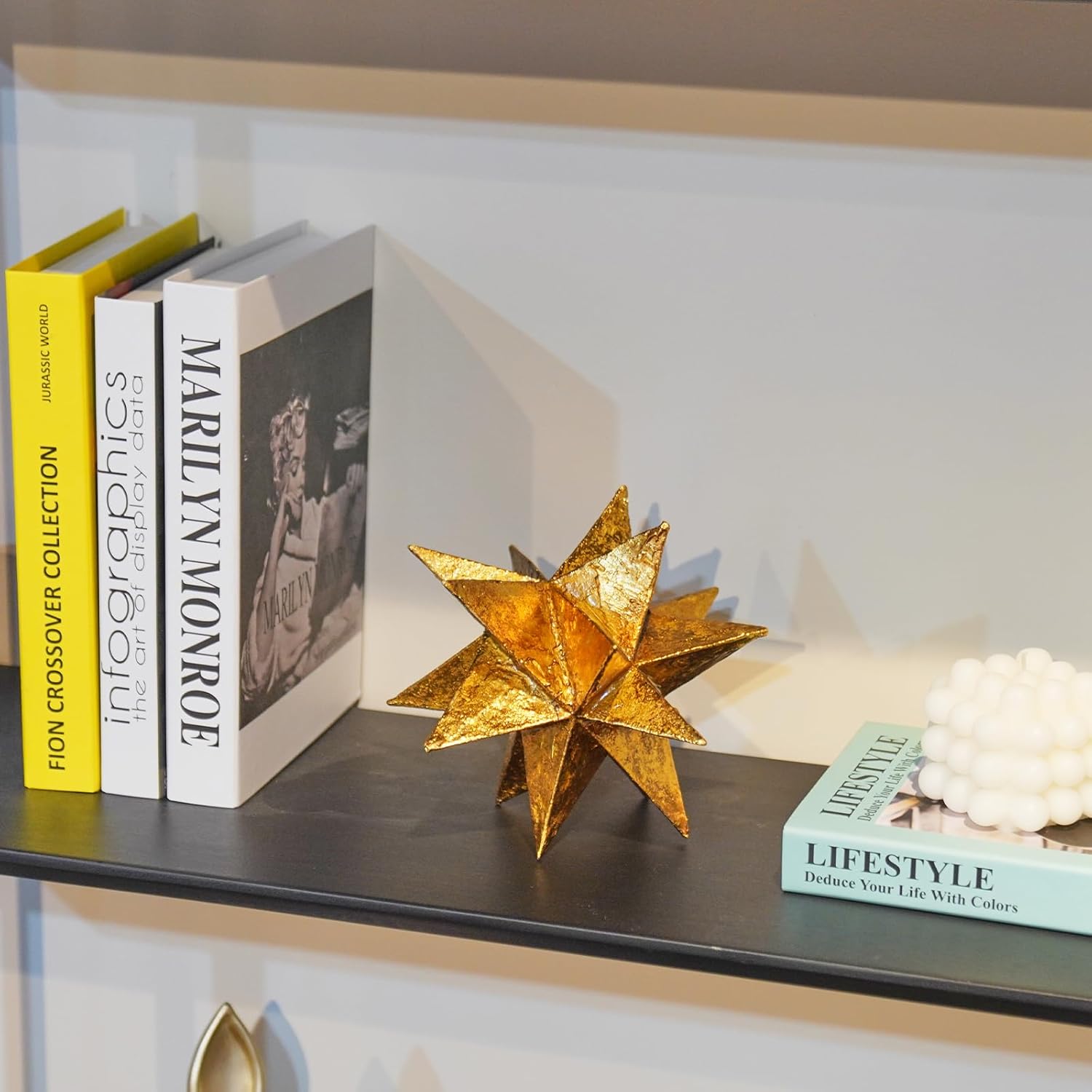 Braxio Resin Gold Multi-Angle Stars Sculpture 1