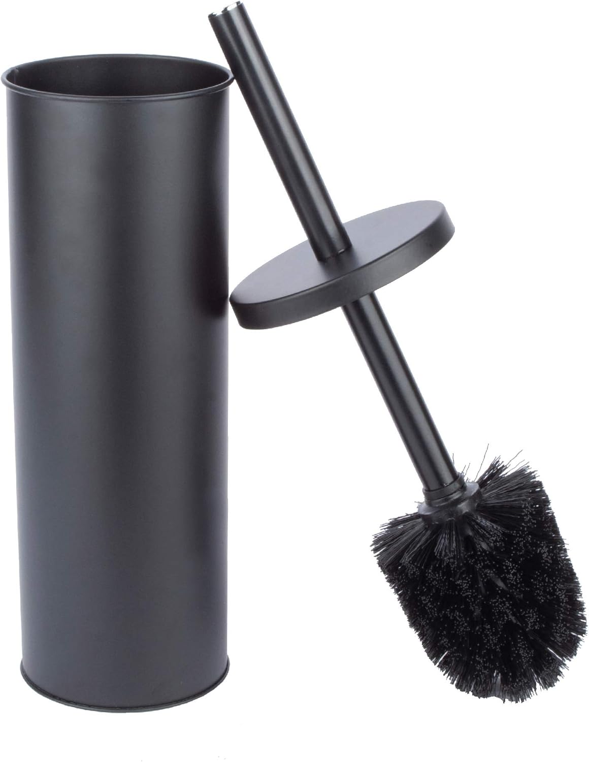 JS Jackson Supplies Sleek Toilet Brush Holder - Matte Black