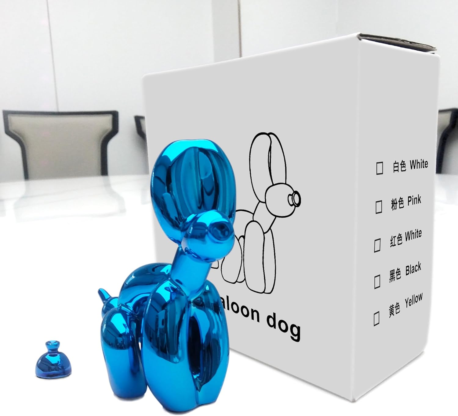 Grotekom Shiny Balloon Dog Mini Statue Blue