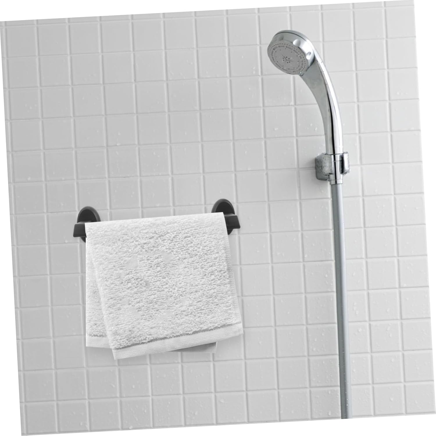 GLEAVI Wall Mounted Towel Rack Slippers Holder Organizer