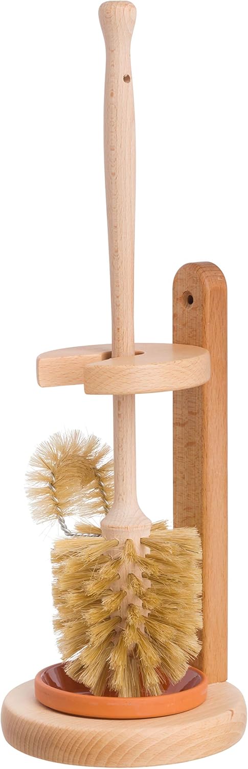 Redecker Natural Pig Bristle Toilet Brush with Beechwood Handle 1