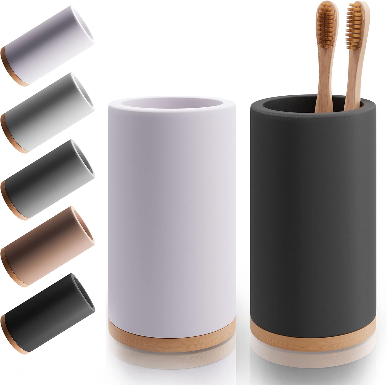 Matani Bamboo Toothbrush Holder - 360 Drain Dry ECO Friendly