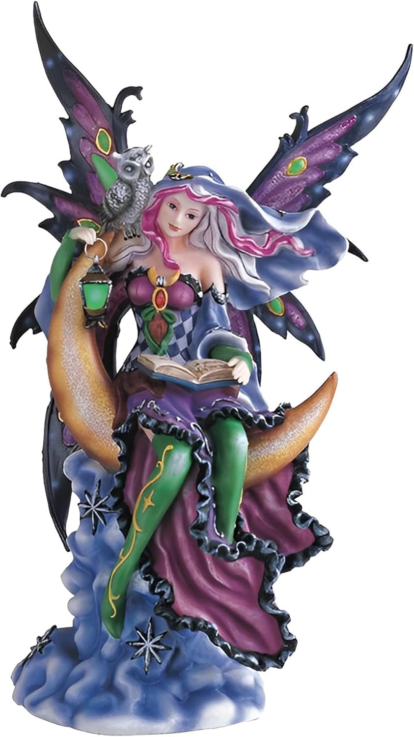 ICE ARMOR 12 H Purple Fairy on The Moon Statue
