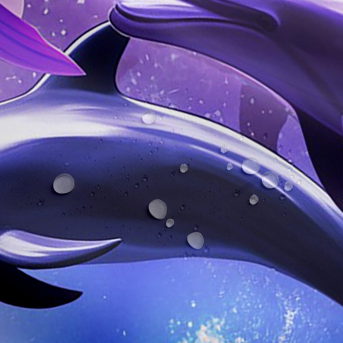 Erosebridal Galaxy Dolphin Shower Curtain Set