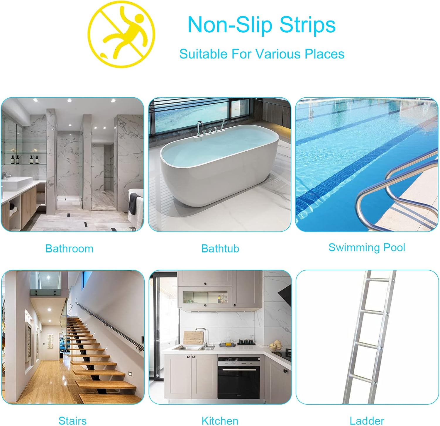 12 PCS Non-Slip Bathtub Stickers for Kids Safety
