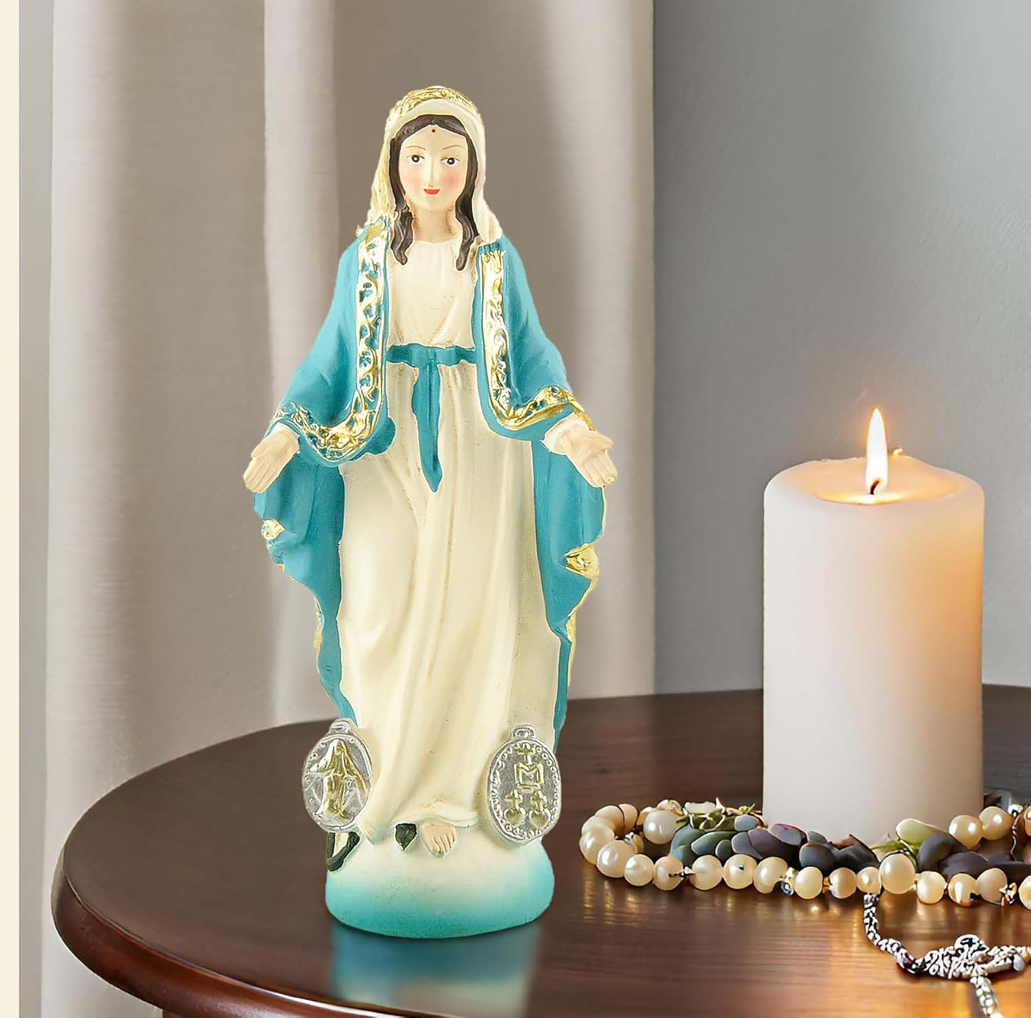 Our Lady of The Immaculate Conception Resin Statue - 484 Hand-Painted Catholic Sculpture