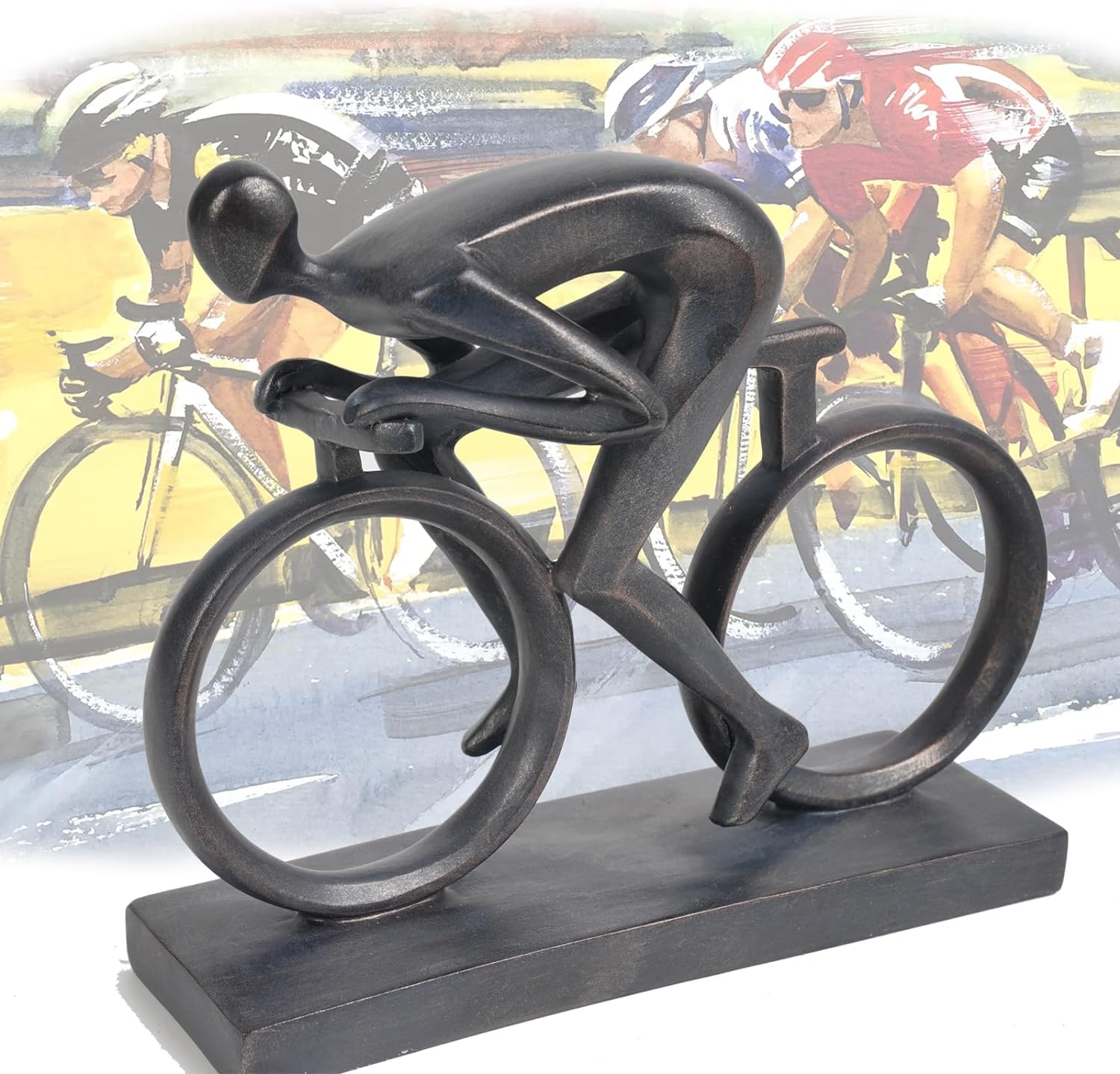 Resin Bike Black Statue - Home Decor Sculpture